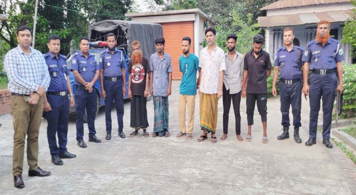 বগুড়ার শেরপুরে ছয় মাদকসেবীর সাজা