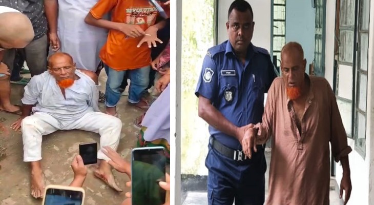 কুড়িগ্রামের রাজারহাটে শিশু ধর্ষণ অভিযুক্তকে গণধোলাই দিয়ে থানায় সোপর্দ