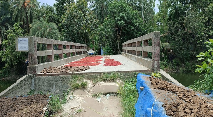 পাবনার বেড়ায় সংযোগ সড়ক ছাড়াই দশ বছর পড়ে আছে সেতু, দুর্ভোগে এলাকাবাসী