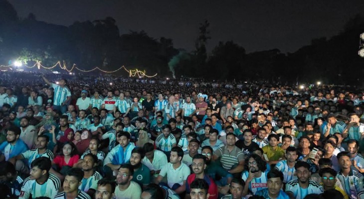 আজ ঢাকা বিশ্ববিদ্যালয়ে বড় পর্দায় আর্জেন্টিনার খেলা দেখা যাবে না