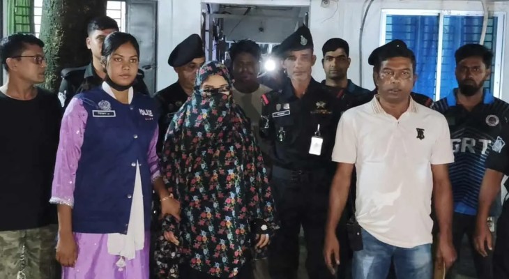 ২ মাসের শিশুর পা মুচড়ে দেওয়া সেই চাচি গ্রেপ্তার