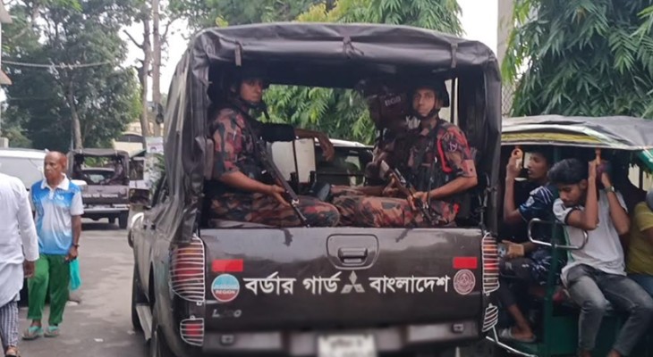 গোপালগঞ্জে ৫ প্লাটুন বিজিবি মোতায়েন