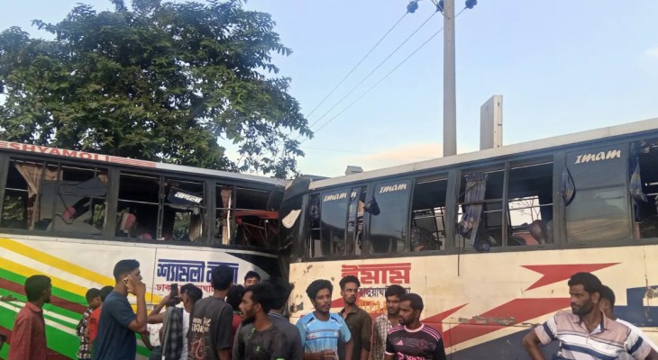 ময়মনসিংহে দুই বাসের সংঘর্ষ: নিহত ৩, আহত ১০