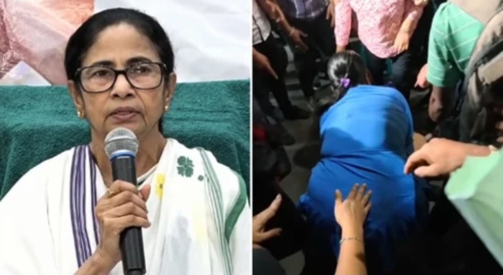 পূজা উদ্বোধনে যাওয়ার সময় মমতা বন্দ্যোপাধ্যায়ের ওপর হামলা