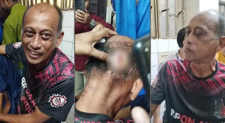 অভিনেতা সমু চৌধুরীকে লাঠিপেটা