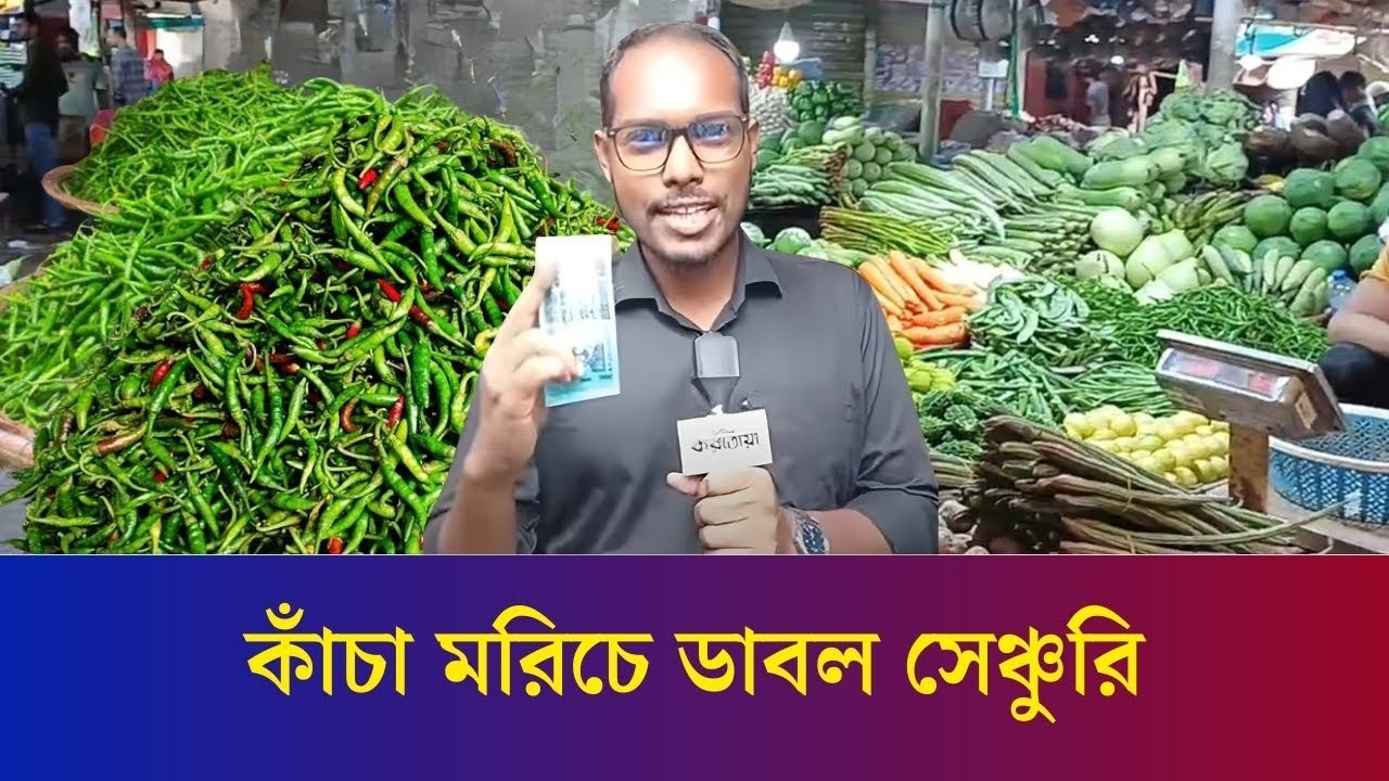 বগুড়ার বাজারে কাঁচা মরিচে ডাবল সেঞ্চুরি | Bogura Bazar | Price Hike | Green Chilli | Daily Karatoa