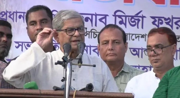বিএনপি ক্ষমতায় যাওয়ার জন্য নির্বাচন চায় না :  মির্জা ফখরুল