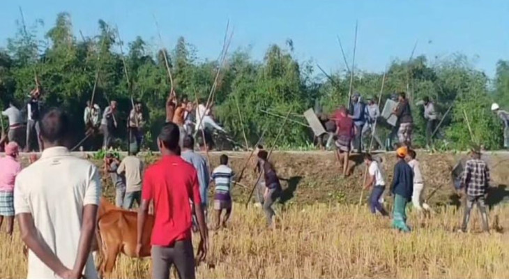 ছাতকে দুই গ্রামের ভয়াবহ সংঘর্ষ, আহত ১৫