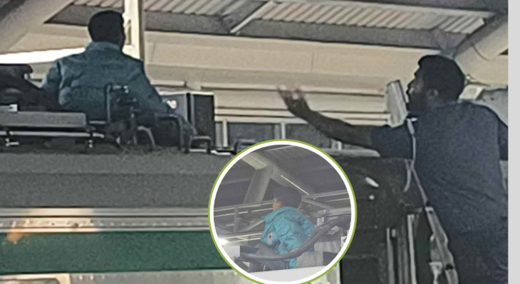 মেট্রোরেলের ছাদে ব্যক্তি, ট্রেন চলাচল সাময়িক বন্ধ