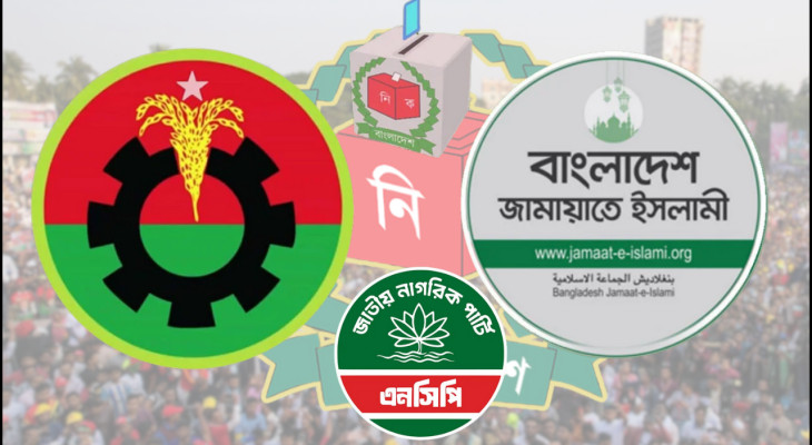 বিএনপি-জামায়াত-এনসিপি কোন দল কত শতাংশ ভোট পাবে ?