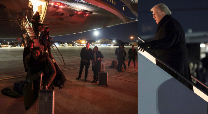 বিমানে যান্ত্রিক ক্রটি, মাঝপথ থেকে ওয়াশিংটনে ট্রাম্প