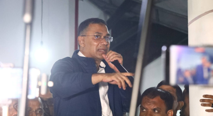 ধানের শীষে ভোট চেয়ে নির্বাচনী প্রচার শুরু করলেন তারেক রহমান