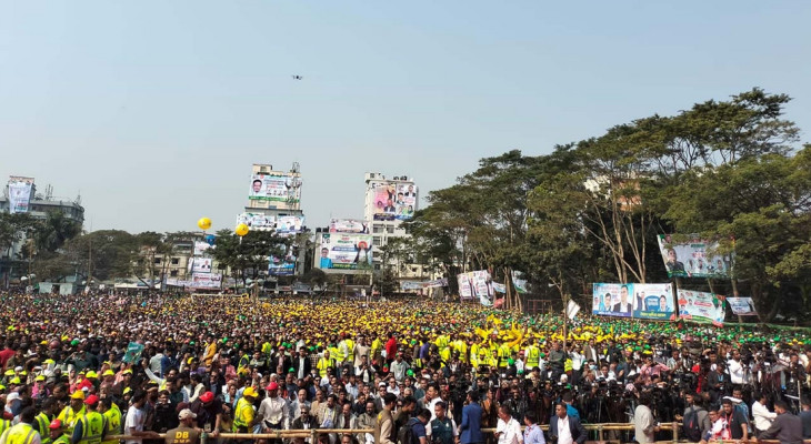 সিলেটের আলিয়া মাঠে বিএনপির নির্বাচনি সমাবেশ শুরু