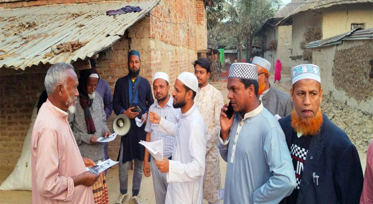 বগুড়া-৩ আসনে জামায়াত প্রার্থীর নির্বাচনী প্রচারণা