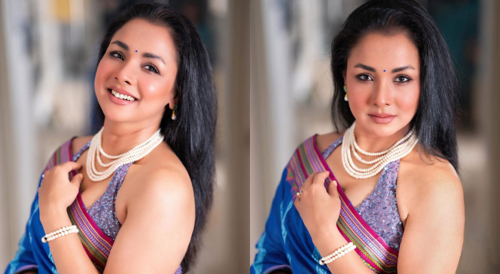 শাড়িতে রুনা খানের নতুন ঝিলিক