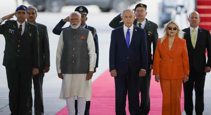 দুই দিনের সফরে ইসরায়েলে নরেন্দ্র মোদি