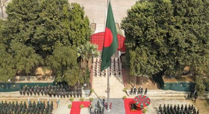 আনসার একাডেমিতে দেশের সর্বোচ্চ পতাকা স্তম্ভ উদ্বোধন