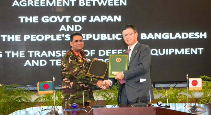 প্রতিরক্ষা সরঞ্জাম ও প্রযুক্তি হস্তান্তর নিয়ে বাংলাদেশ-জাপানের চুক্তি