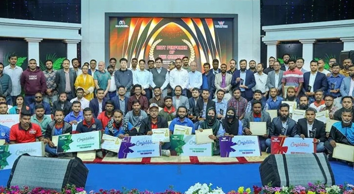 ওয়ালটন হাই-টেকে পণ্য উৎপাদনে অবদান রাখায় দুই শতাধিক পুরস্কৃত