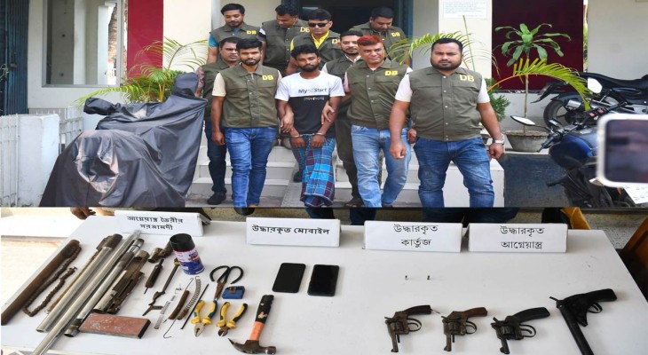 পাবনায় বিদেশি অস্ত্র-গুলিসহ যুবক গ্রেফতার