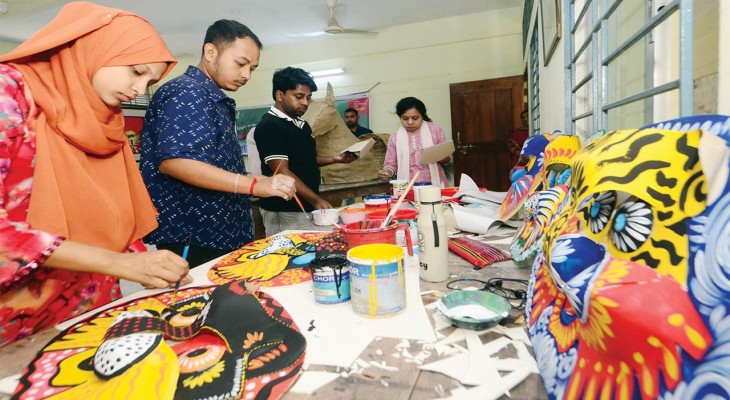বগুড়া আর্ট কলেজ ও সাংস্কৃতিক অঙ্গনগুলোতে চলছে বৈশাখের আয়োজন