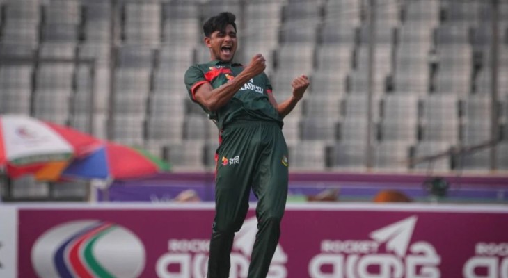 নাহিদ রানার ৫ উইকেট, ১৯৮ রানে থামল নিউজিল্যান্ড